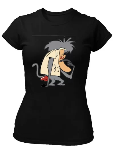 Remera Negra Jaimico Retro Vaquita Pollito