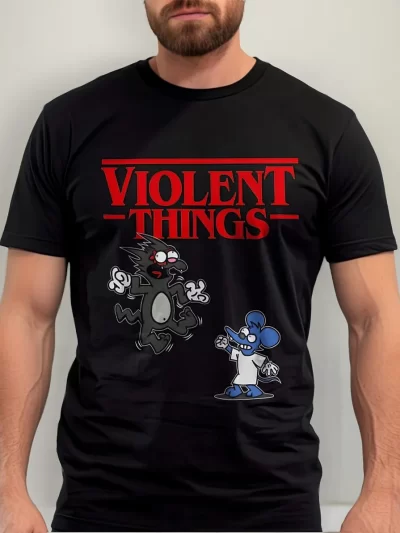 Remera Itchy Scratchy Simpson Violence Things