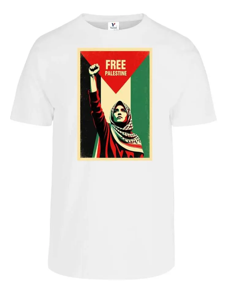 Remera Palestina Libre Bandera Puño En Alto