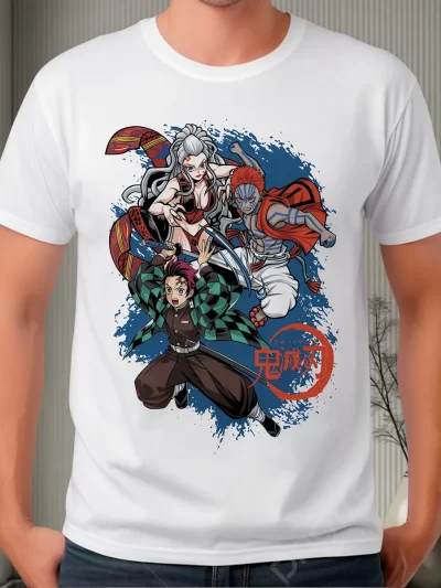 Remera Anime Demon Slayer Akaza Daki Tanjiro
